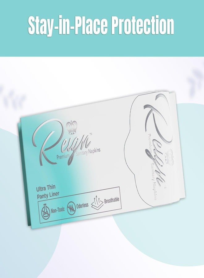 Reign Ultra Thin Panty Liners, Menstrual Sanitary Napkins for Women, Women's Period Pads (30 Count) - Image 3